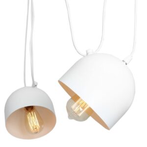 Nordic Design B&iacute;l&eacute; kovov&eacute; z&aacute;věsn&eacute; světlo Pop 2