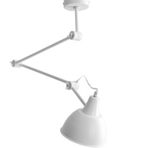 Nordic Design B&iacute;l&eacute; kovov&eacute; z&aacute;věsn&eacute;/n&aacute;stěnn&eacute; světlo Cobain