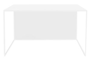 Nordic Design B&iacute;l&yacute; kovov&yacute; konferenčn&iacute; stolek Gene 80 x 80 cm