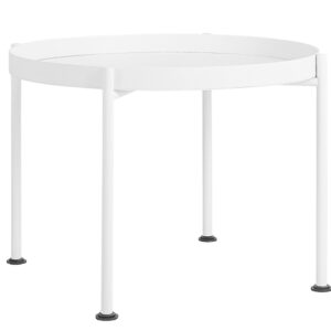 Nordic Design B&iacute;l&yacute; kovov&yacute; konferenčn&iacute; stolek Nollan II 60 cm