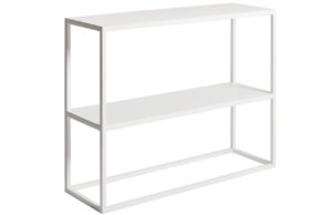 Nordic Design B&iacute;l&yacute; kovov&yacute; toaletn&iacute; stolek Julia II. 100 x 30 cm