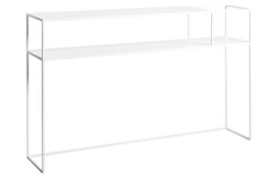 Nordic Design B&iacute;l&yacute; kovov&yacute; toaletn&iacute; stolek Moreno 120 cm x 25 cm