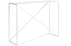 Nordic Design B&iacute;l&yacute; kovov&yacute; toaletn&iacute; stolek Mountain 100 x 30 cm