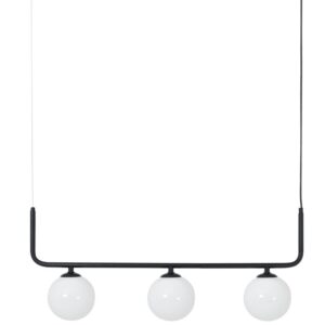 Nordic Design Čern&eacute; kovov&eacute; z&aacute;věsn&eacute; světlo Cattus 3