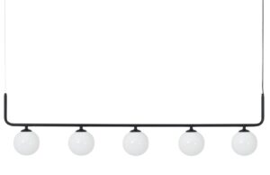 Nordic Design Čern&eacute; kovov&eacute; z&aacute;věsn&eacute; světlo Cattus 5