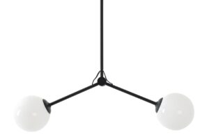 Nordic Design Čern&eacute; kovov&eacute; z&aacute;věsn&eacute; světlo Cattus Twins