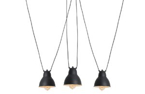 Nordic Design Čern&eacute; kovov&eacute; z&aacute;věsn&eacute; světlo Cobain III. 18 cm