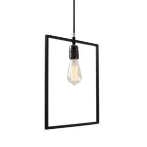 Nordic Design Čern&eacute; kovov&eacute; z&aacute;věsn&eacute; světlo Paris 35 x 35 cm