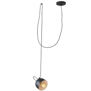 Nordic Design Čern&eacute; kovov&eacute; z&aacute;věsn&eacute; světlo Pop 1