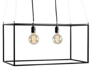 Nordic Design Čern&eacute; kovov&eacute; z&aacute;věsn&eacute; světlo Weric M 35 cm