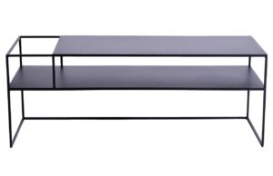 Nordic Design Čern&yacute; kovov&yacute; TV stolek Alonso 120 x 45 cm