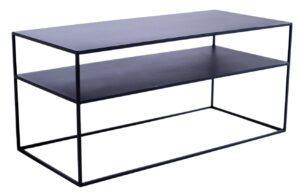 Nordic Design Čern&yacute; kovov&yacute; TV stolek Moreno 100 x 45 cm