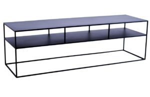 Nordic Design Čern&yacute; kovov&yacute; TV stolek Moreno 150 x 45 cm