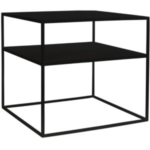 Nordic Design Čern&yacute; kovov&yacute; konferenčn&iacute; stolek Moreno II. 50 x 50 cm