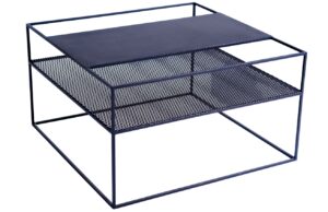 Nordic Design Čern&yacute; kovov&yacute; konferenčn&iacute; stolek Trixom 80 x 80 cm