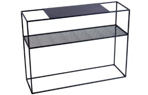 Nordic Design Čern&yacute; kovov&yacute; toaletn&iacute; stolek Trixom 100 x 30 cm