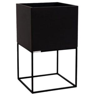 Nordic Design Čern&yacute; květin&aacute;č Almus I. 35 x 35 cm s podnož&iacute;