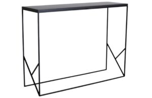 Nordic Design Čern&yacute; lakovan&yacute; toaletn&iacute; stolek Fanny 100 x 30 cm