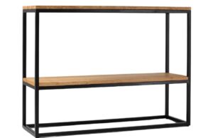 Nordic Design Dubov&yacute; toaletn&iacute; stolek Julia 100 x 30 cm II. s černou podnož&iacute;