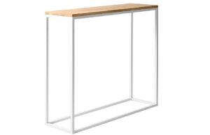 Nordic Design Dubov&yacute; toaletn&iacute; stolek Julia 100 x 30 cm s b&iacute;lou podnož&iacute;