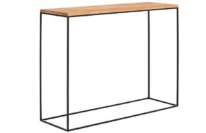 Nordic Design Dubov&yacute; toaletn&iacute; stolek Moreno 100 x 35 cm s černou podnož&iacute;