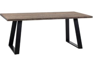 Nordic Design Masivn&iacute; dubov&yacute; j&iacute;deln&iacute; stůl Hof 180x90 cm s černou podnož&iacute;