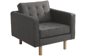 Nordic Design Ocelově &scaron;ed&eacute; l&aacute;tkov&eacute; křeslo Emmet