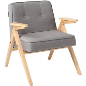 Nordic Design Ocelově &scaron;ed&eacute; l&aacute;tkov&eacute; křeslo Vinnie