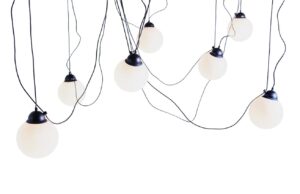 Nordic Design Op&aacute;lově b&iacute;l&eacute; skleněn&eacute; z&aacute;věsn&eacute; světlo Dion Multi VII.