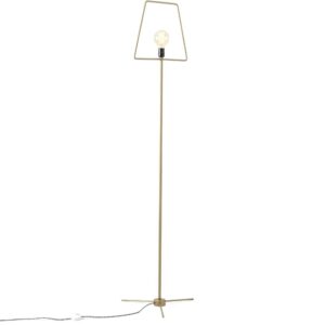Nordic Design Zlat&aacute; kovov&aacute; stojac&iacute; lampa Jolita 177 cm