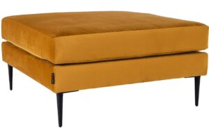 Nordic Design Žlut&aacute; sametov&aacute; podnožka Vegas