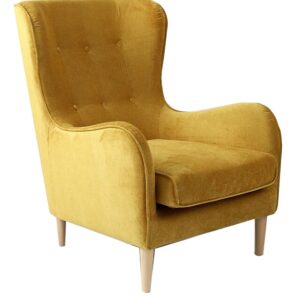 Nordic Design Žlut&eacute; l&aacute;tkov&eacute; křeslo Alta