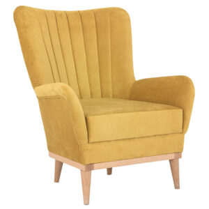 Nordic Design Žlut&eacute; l&aacute;tkov&eacute; křeslo Bee