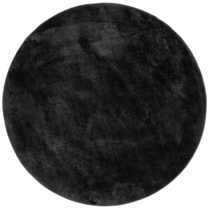 Nordic Living Antracitově &scaron;ed&yacute; l&aacute;tkov&yacute; kulat&yacute; koberec Amis 160 cm