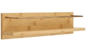 Nordic Living Bambusov&aacute; n&aacute;stěnn&aacute; police Ember 12 x 45 cm