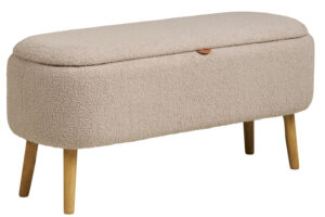 Nordic Living B&eacute;žov&aacute; boucl&eacute; lavice Harlov 95 cm