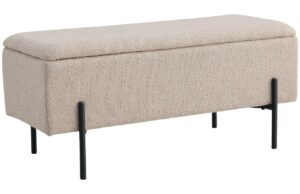 Nordic Living B&eacute;žov&aacute; boucl&eacute; lavice Wilfred 95 cm