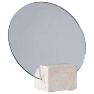 Nordic Living B&eacute;žov&eacute; kamenn&eacute; kosmetick&eacute; zrcadlo Miralis