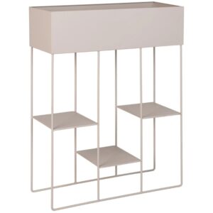 Nordic Living B&eacute;žov&yacute; kovov&yacute; květin&aacute;č Rabano 60 x 25 cm