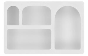 Nordic Living B&iacute;l&aacute; lakovan&aacute; n&aacute;stěnn&aacute; police Bryne 40 x 60 cm