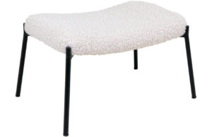 Nordic Living B&iacute;l&aacute; l&aacute;tkov&aacute; podnožka Malone