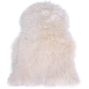 Nordic Living B&iacute;l&aacute; ovč&iacute; ekokůže Lenny