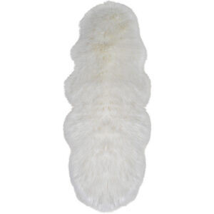 Nordic Living B&iacute;l&aacute; ovč&iacute; ekokůže Lenny II.