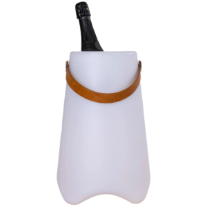 Nordic Living B&iacute;l&aacute; plastov&aacute; LED chlad&iacute;c&iacute; n&aacute;doba Prinston 37