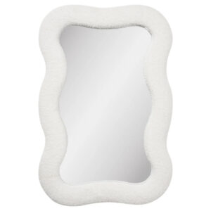 Nordic Living B&iacute;l&eacute; z&aacute;věsn&eacute; zrcadlo Bossar 80 x 54 cm