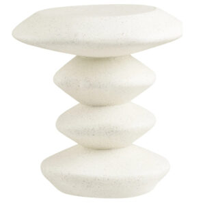 Nordic Living B&iacute;l&yacute; odkl&aacute;dac&iacute; stolek Newton 36 cm