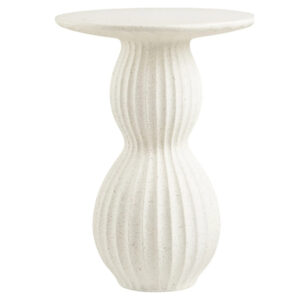 Nordic Living B&iacute;l&yacute; odkl&aacute;dac&iacute; stolek Newton 40 cm