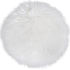 Nordic Living B&iacute;l&yacute; podsed&aacute;k Lenny 35 cm z ekokůže