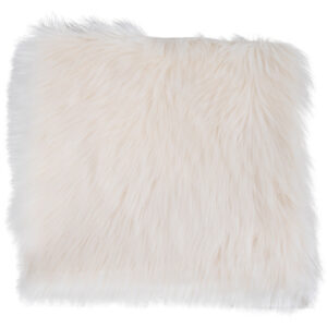 Nordic Living B&iacute;l&yacute; podsed&aacute;k Lenny 40 x 40 cm z ekokůže