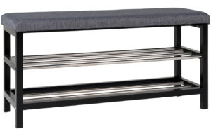 Nordic Living Čern&aacute; kovov&aacute; lavice Fintan 100 cm